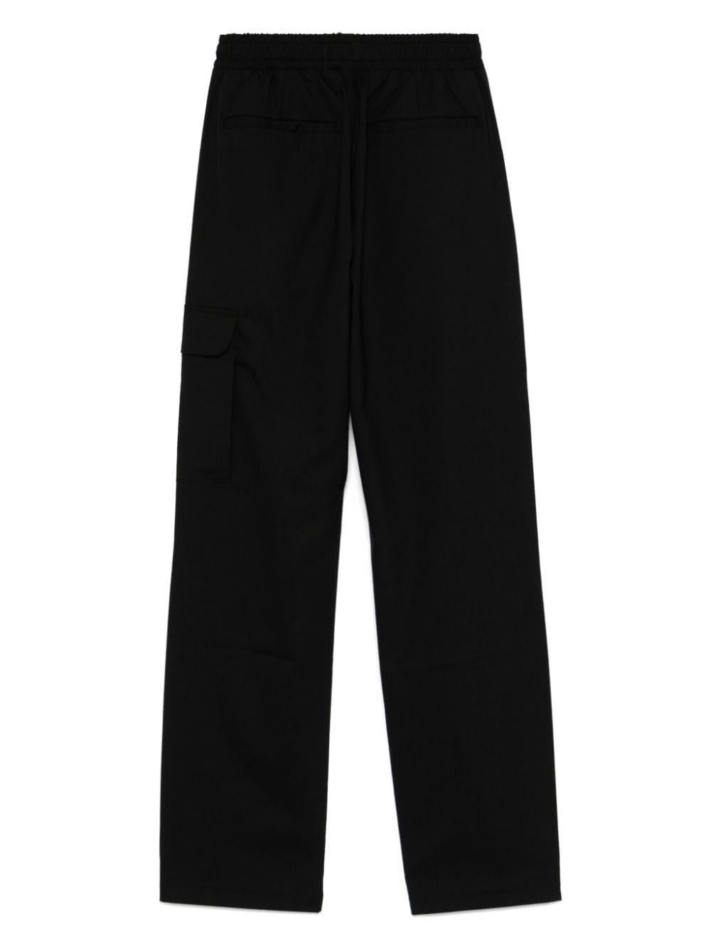 Pantalone cargo nero dritto