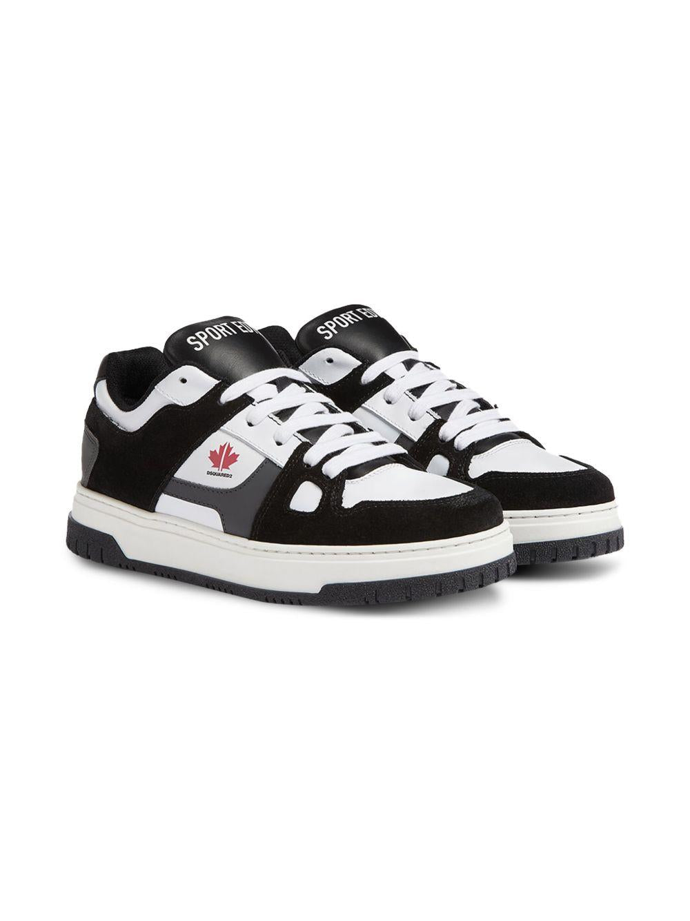 Sneakers a inserti bianche/nere 79203 3 DSQUARED KIDS 