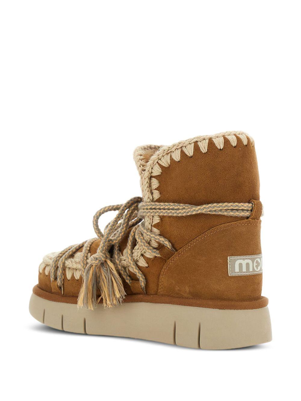 Stivali all'uncinetto cognac MUFW531024A COG MOU 