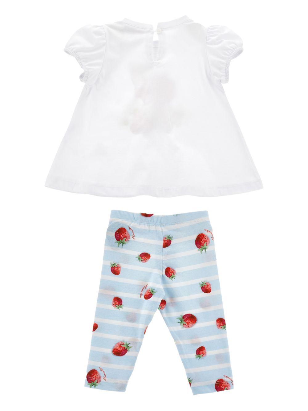 Completo t-shirt e leggings stampati 31G5047206 9952 MONNALISA KIDS 
