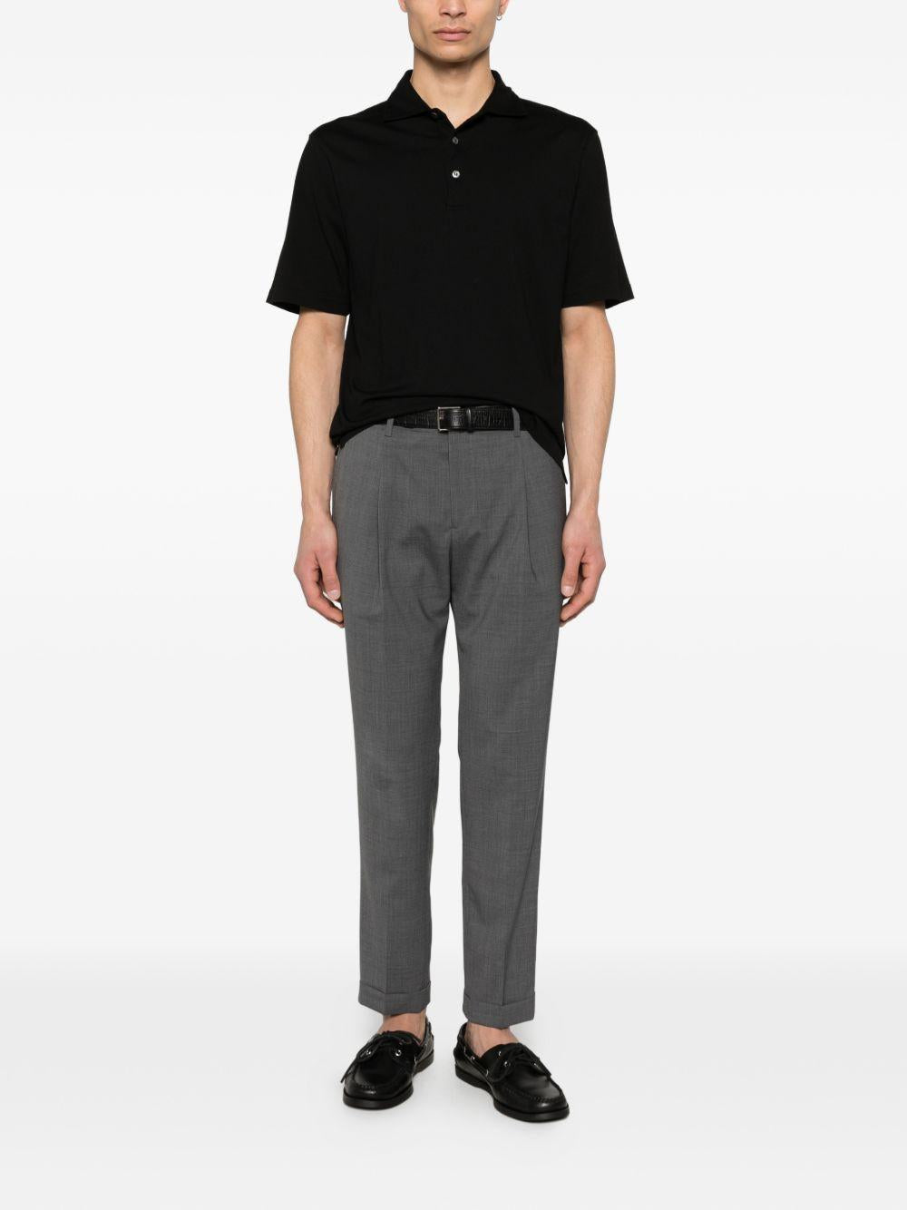 Pantaloni in lana con pieghe frontali TIBERIOS300082 00080 BRIGLIA 