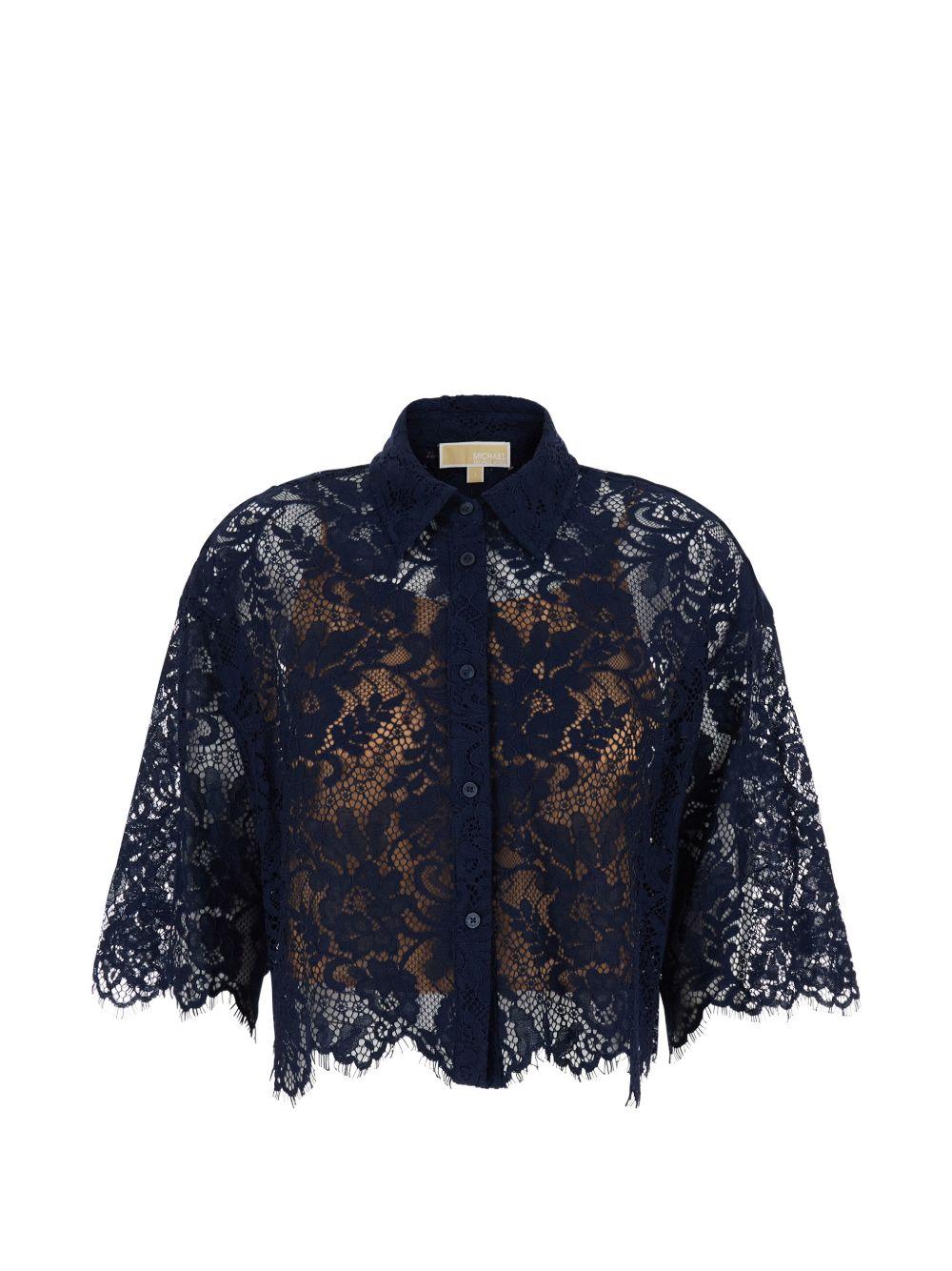 Camicia in pizzo con maniche lunghe MS64101KQ9 409 MICHAEL KORS 