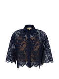 Camicia in pizzo con maniche lunghe