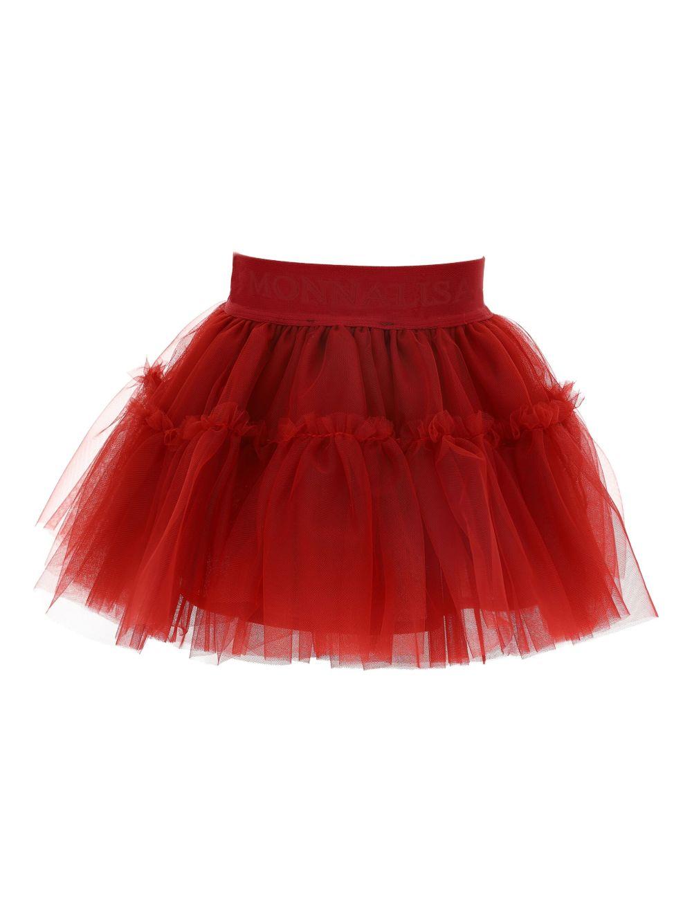 Tutu rubino con logo e cintura 37FGONT9945 0043 MONNALISA KIDS 