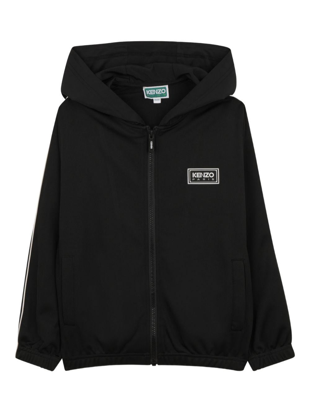 Felpa con cappuccio e zip K61690 09B KENZO KIDS 