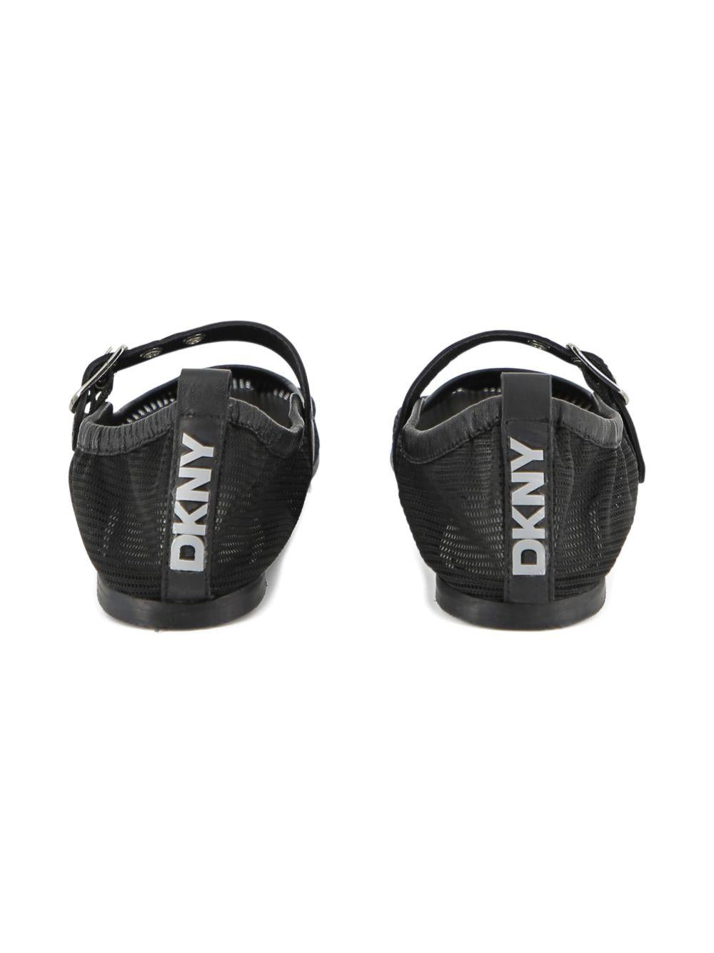 Ballerine in mesh con cinturino D62636 09B DKNY KIDS 