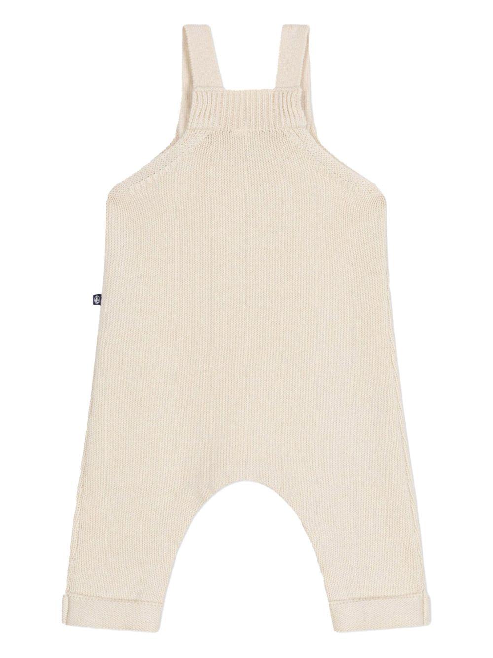 Salopette beige in maglia neonato A0AY0 01 PETIT BATEAU KIDS 