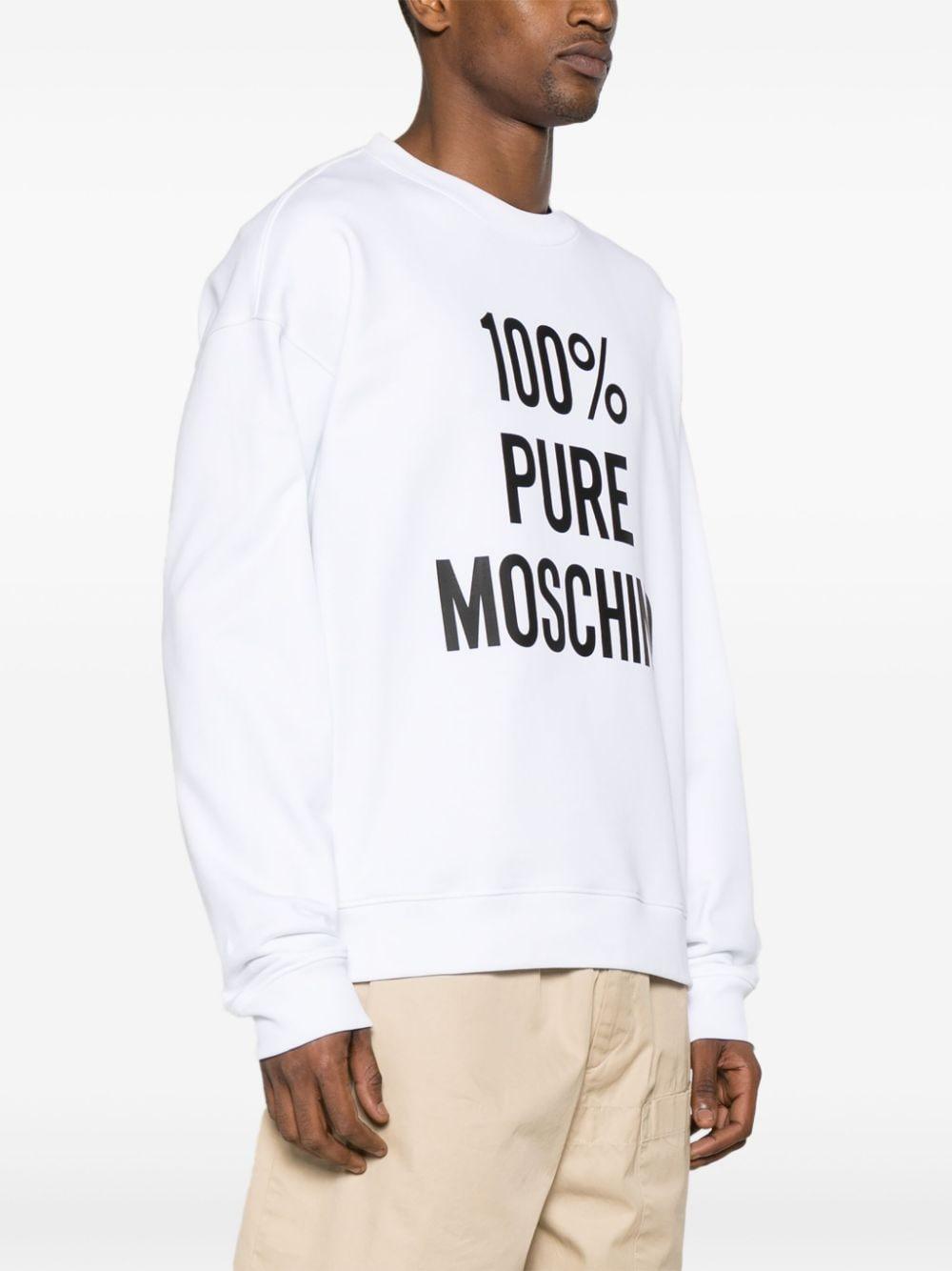 Felpa bianca 100% pure moschino - Preludio Moda