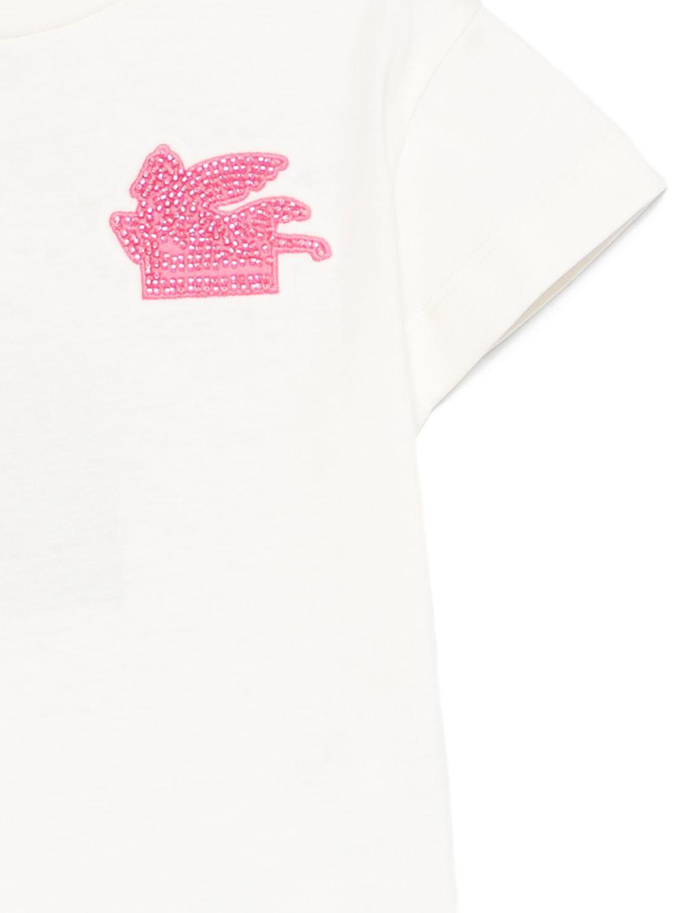 T-shirt con logo ricamato GY8A31Z3672 102RS ETRO KIDS 