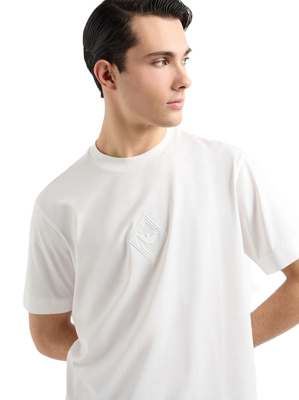 T-shirt in jersey con logo aquila embossed ASV