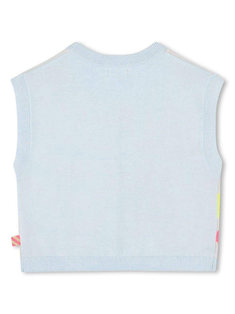 Top multicolor lurex con stampa