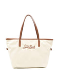 Borsa shopper con logo ricamato