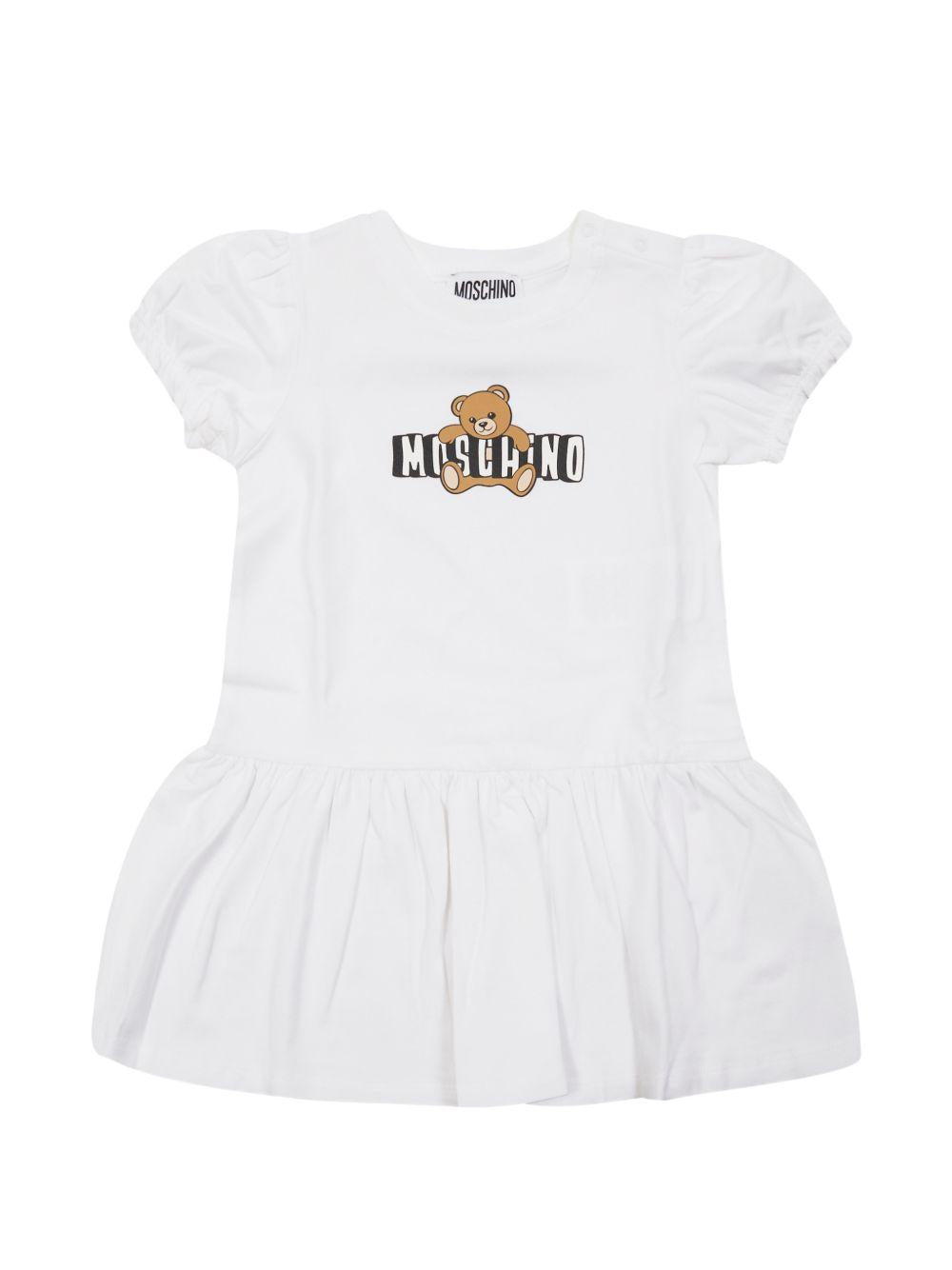 Abito in tulle con logo MAV0C7LBA00 10101 MOSCHINO KIDS 
