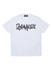 T-shirt bianca logo glitter