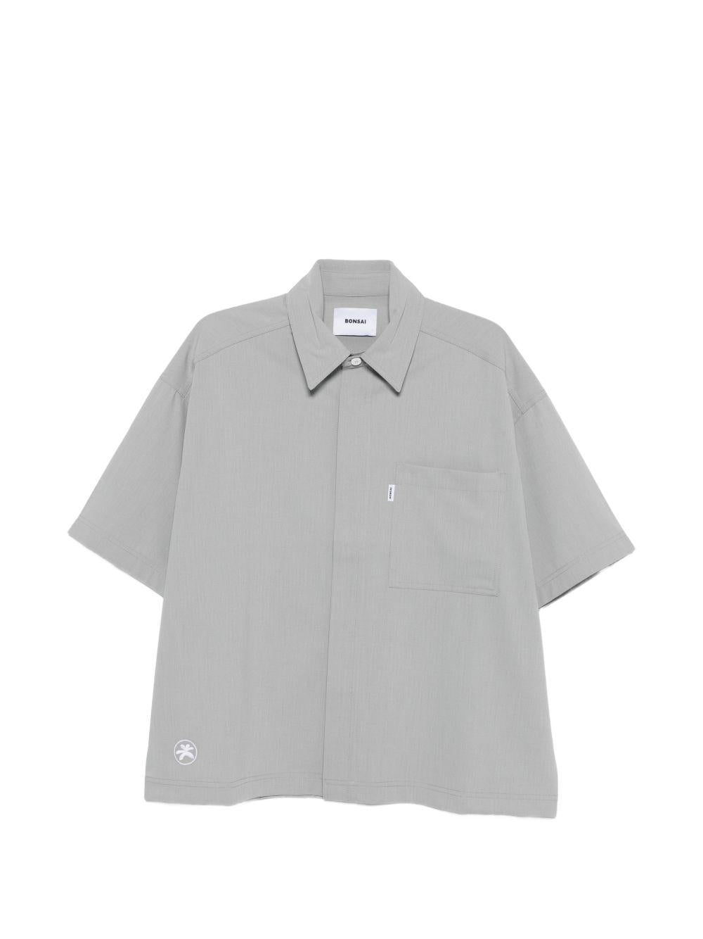 Camicia a maniche corte in viscosa SH003006 LIGHTGREY BONSAI 