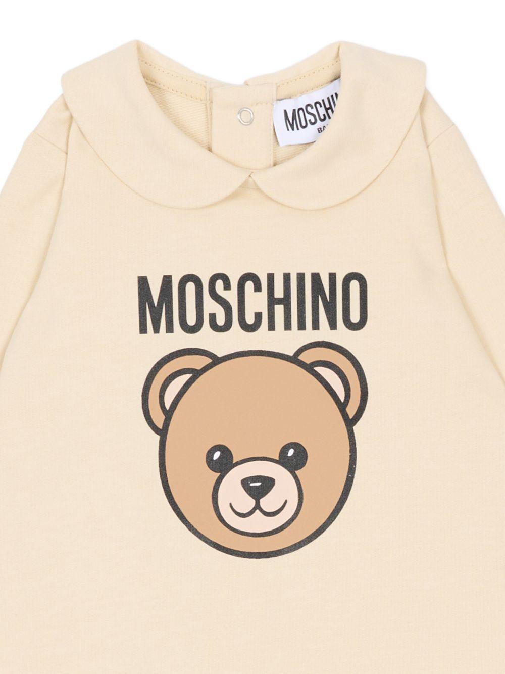 Tutina in cotone con colletto MUY098LCA19 20404 MOSCHINO KIDS 