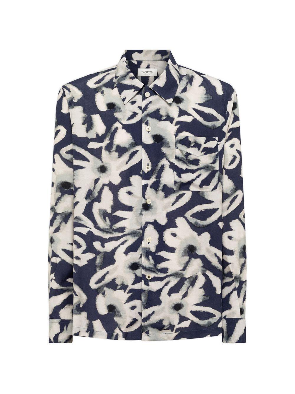 Camicia a stampa floreale con colletto classico S6LAMASI081 160 LANEUS 