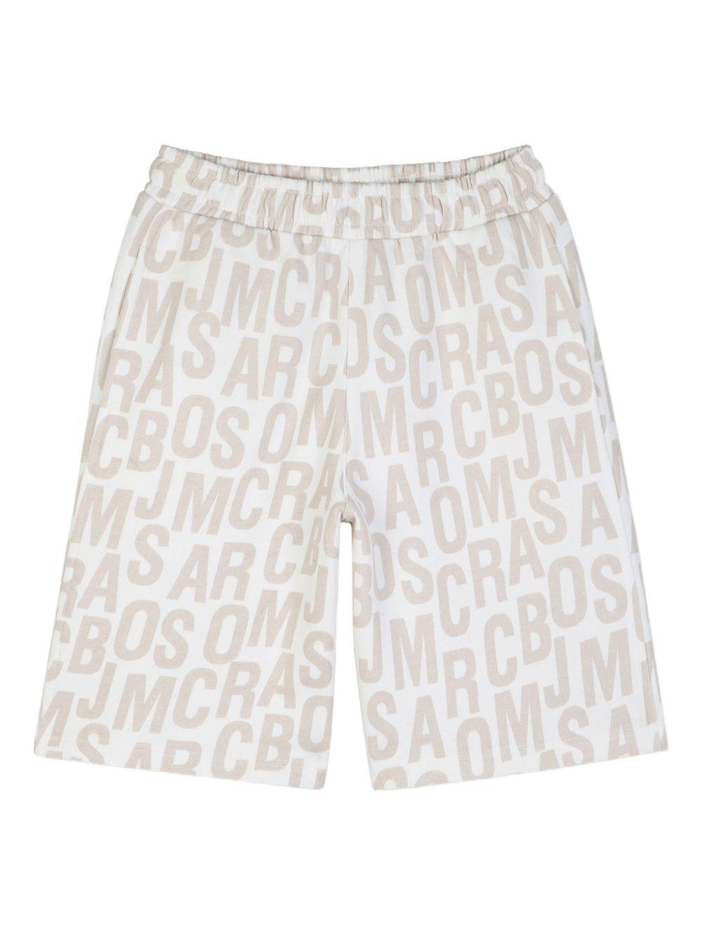 Pantaloncini con stampa logo all-over W60783 126 MARC JACOBS KIDS 