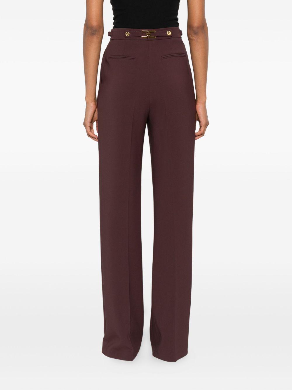Pantaloni Dritti con Pieghe e Dettagli Oro PA09956E2 EA4 ELISABETTA FRANCHI 