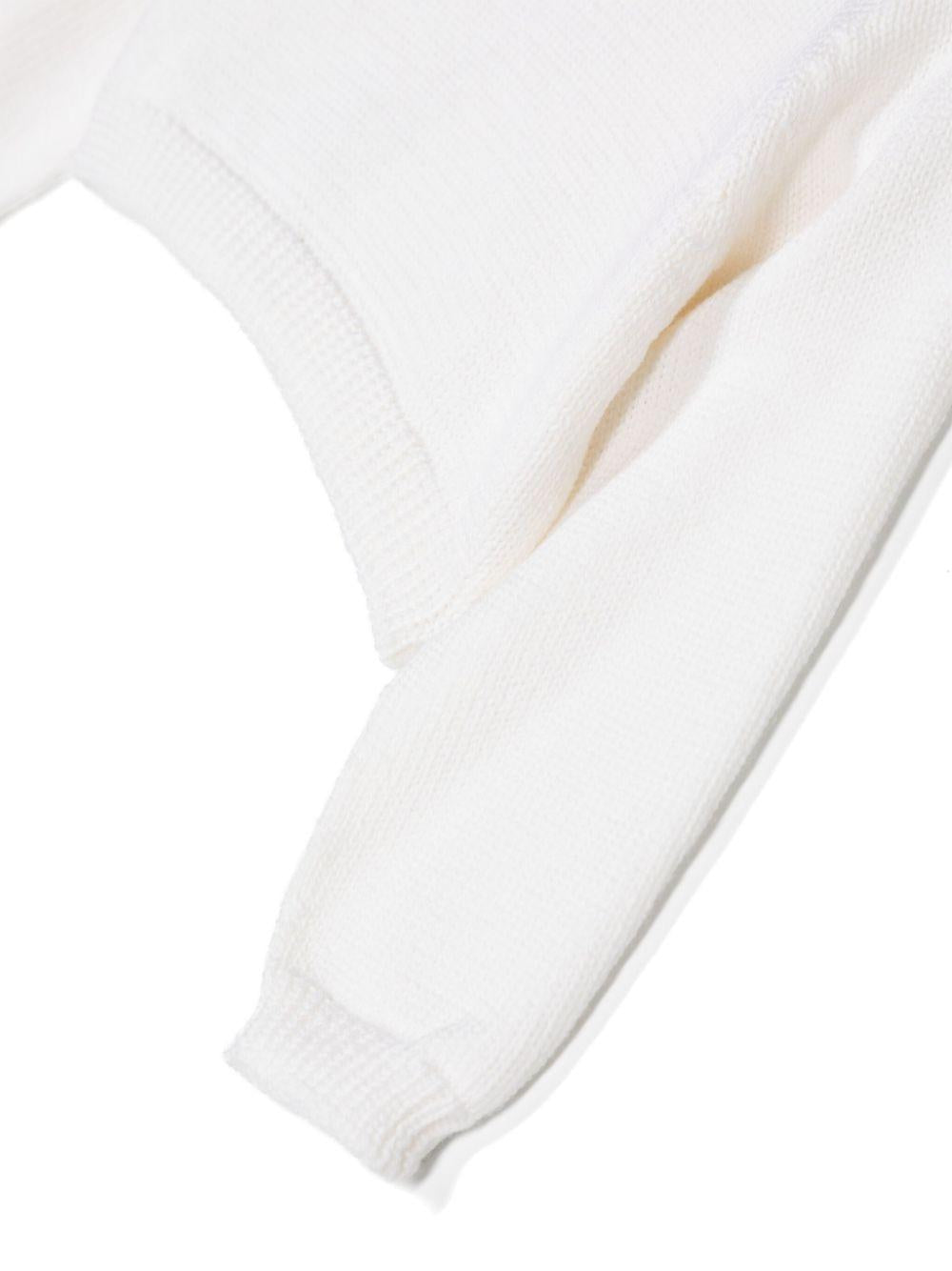 Cardigan bianco neonata lana