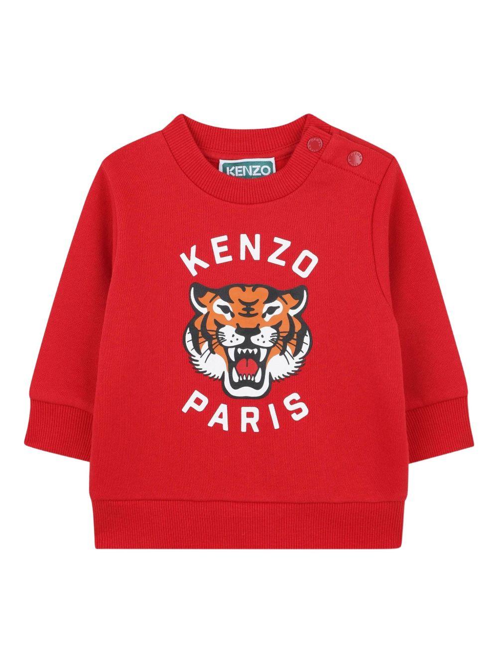 Tuta sportiva rosso scuro con logo ricamato K61502 968 KENZO KIDS 