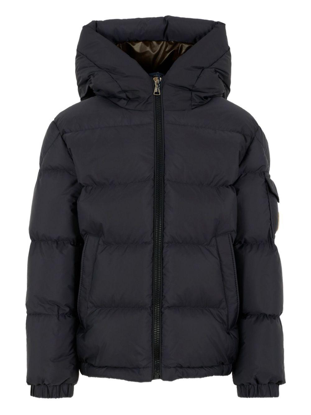 Giacca Imbottita Blu con Cappuccio K29541A0008153A5E 742 MONCLER KIDS 