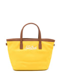 Borsa da spiaggia con manici color senape