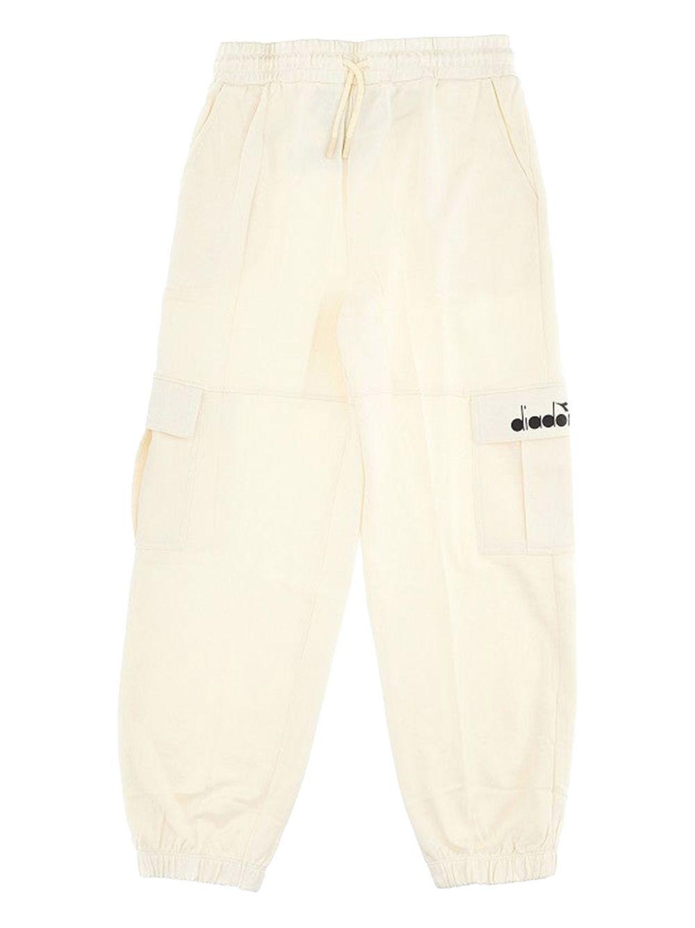Pantalone cargo crema