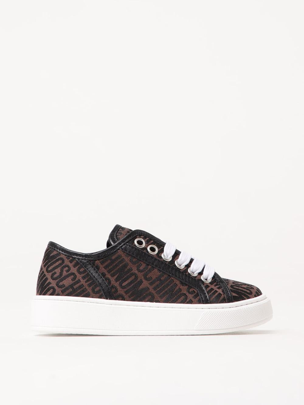 Sneakers marrone logo all-over