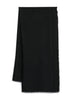 Pashmina quadrata nera logo all-over