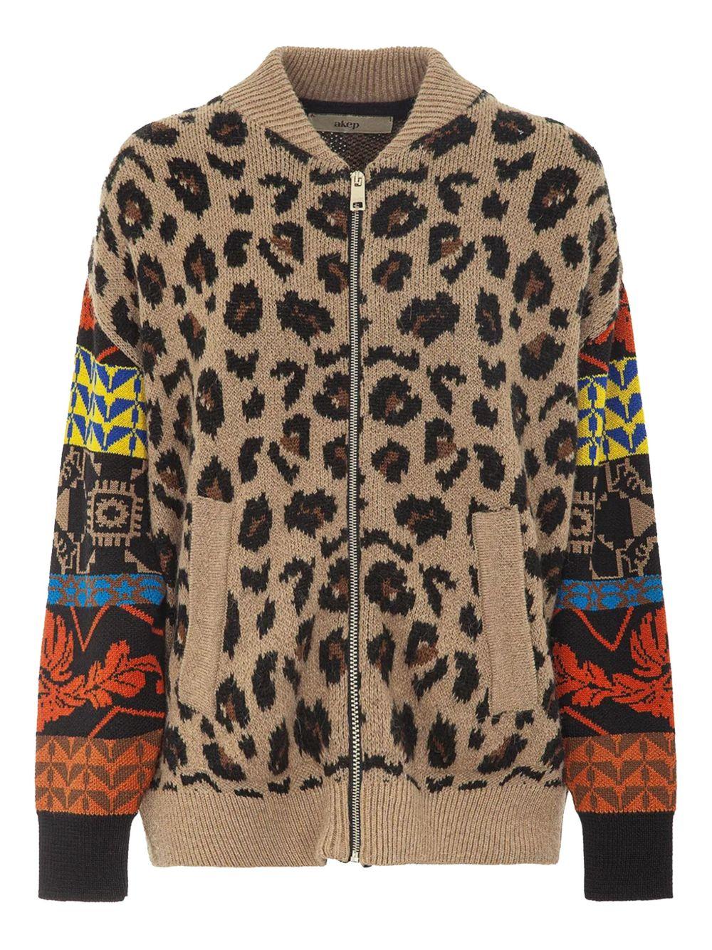 Cardigan fantasia animalier/multicolor GBKD03097 V1 AKEP 