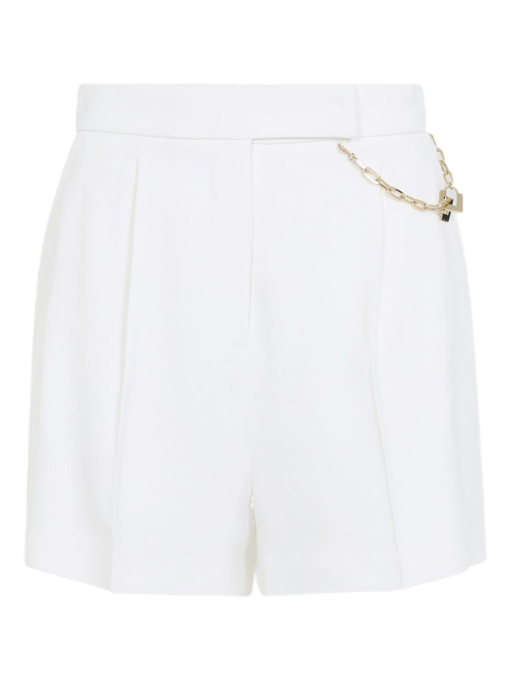 Shorts con catena decorativa e pieghe frontali SH00561E2 360 ELISABETTA FRANCHI 