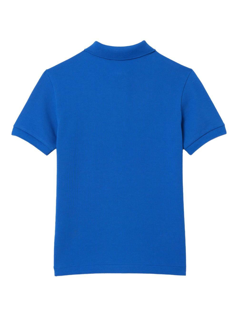 Polo blu mini logo ricamo PJ2909 IXW LACOSTE KIDS 