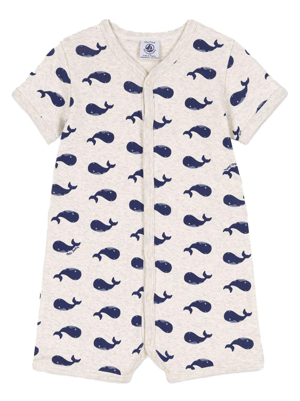 Tutina cosrta con balene blu A09G6 01 PETIT BATEAU KIDS 