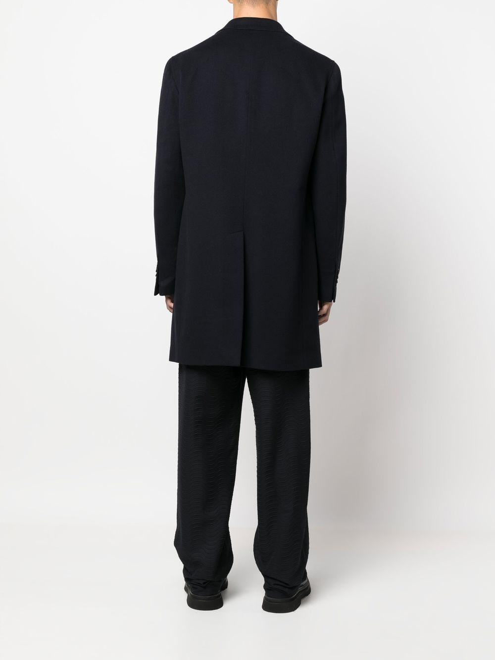 Cappotto monopetto sartoriale blu