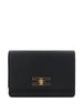 Borsa tracolla piccola con placca logo nera