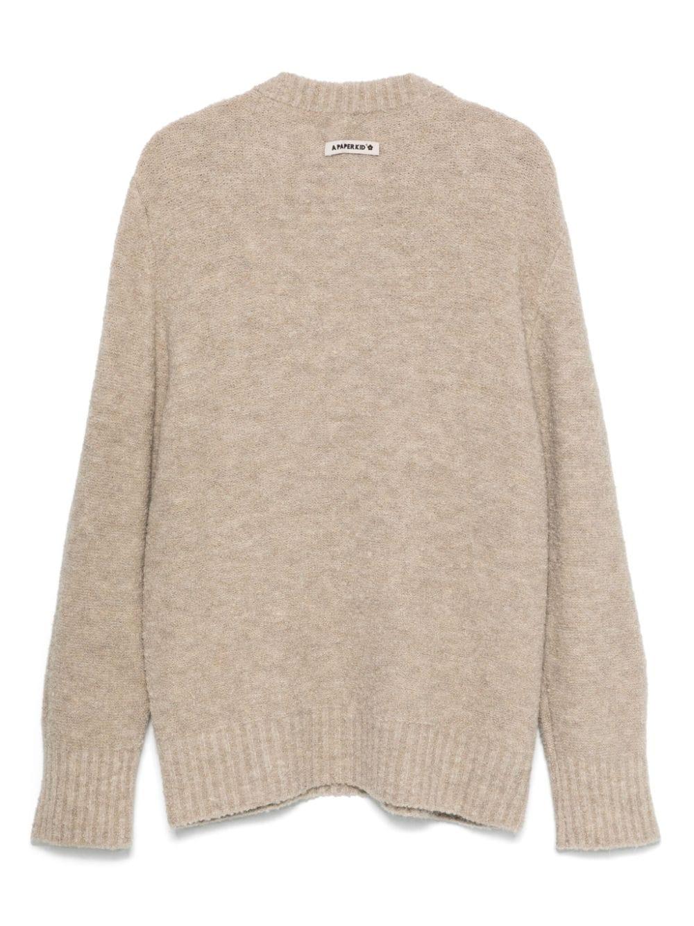 Maglione beige lavorazione bouclè
