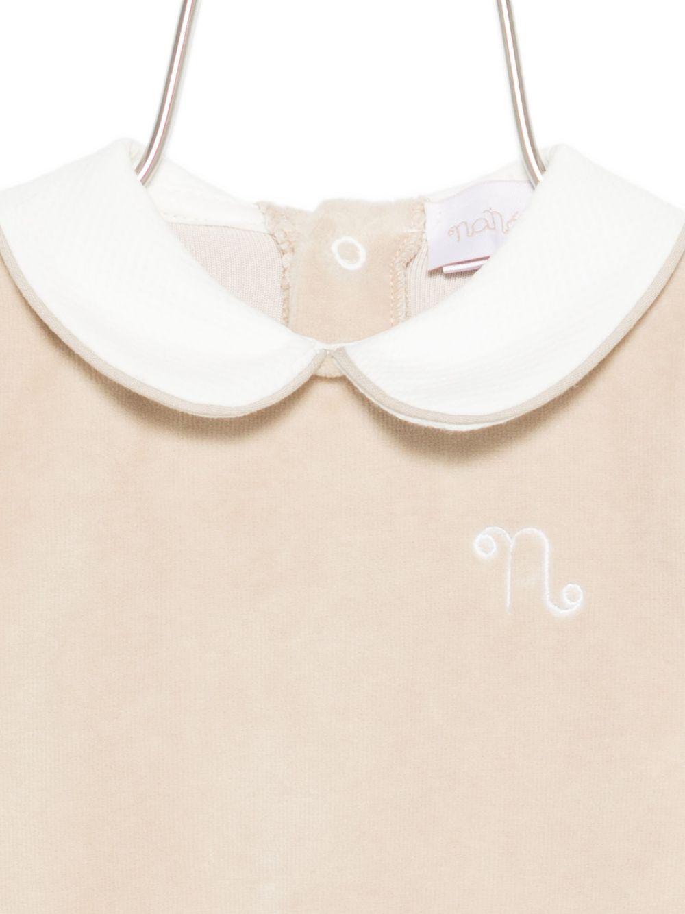 Tutina con logo ricamato CON0490 BEIGE NANAN KIDS 