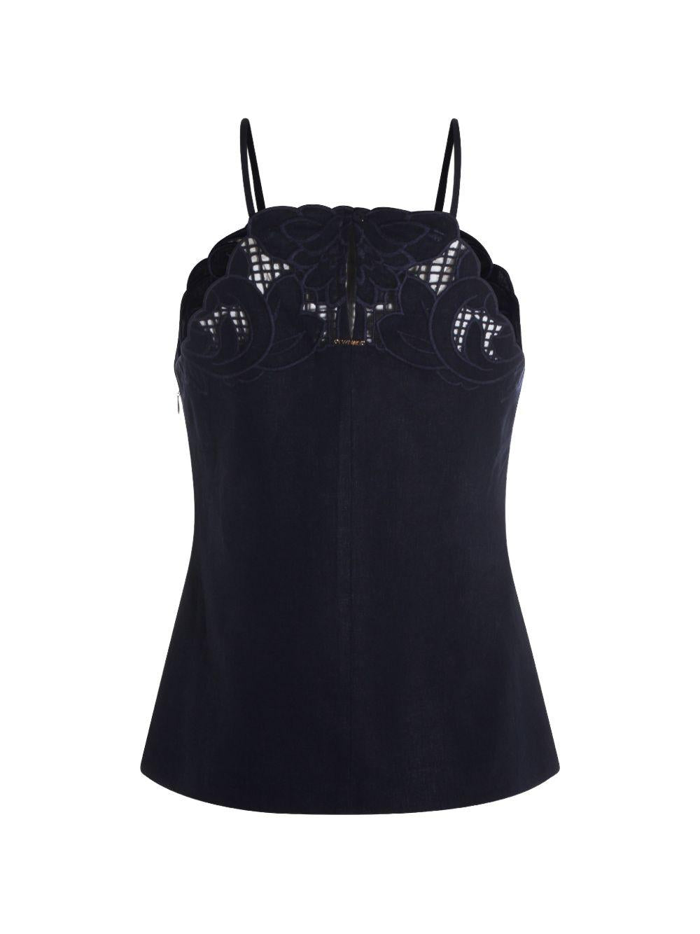 Top con pizzo e ricami floreali 261TP2311 13172 TWINSET 