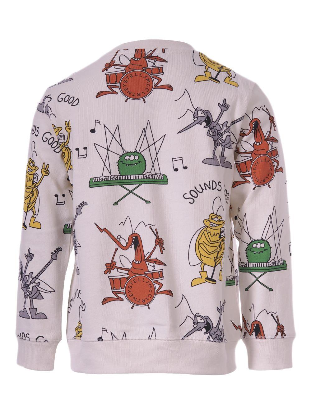 Felpa girocollo con stampa band musicali TY4P40Z3522 137MC STELLA MCCARTNEY KIDS 