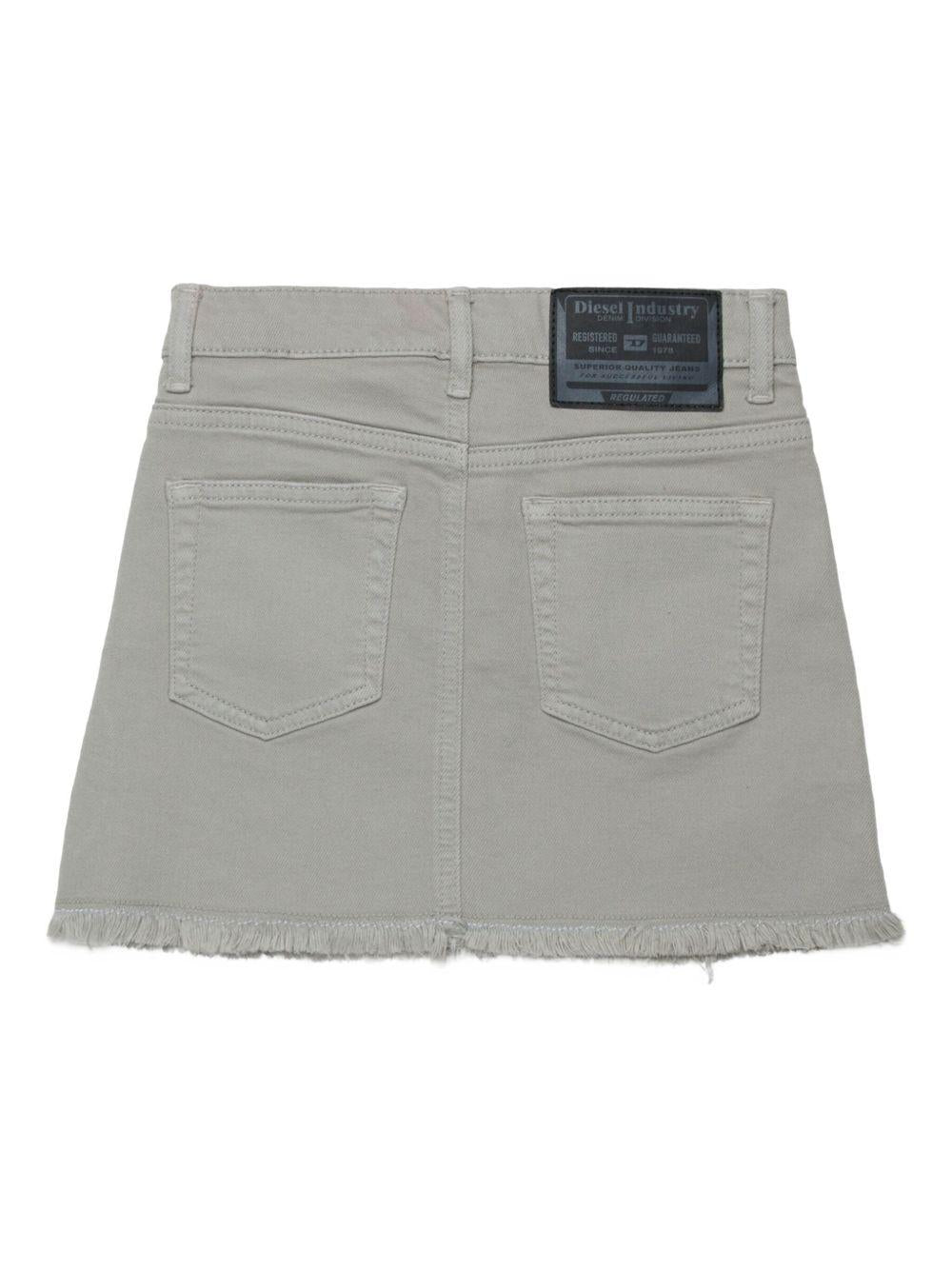 Gonna in denim laminato argento J02550KXBRQ K917 DIESEL KIDS 