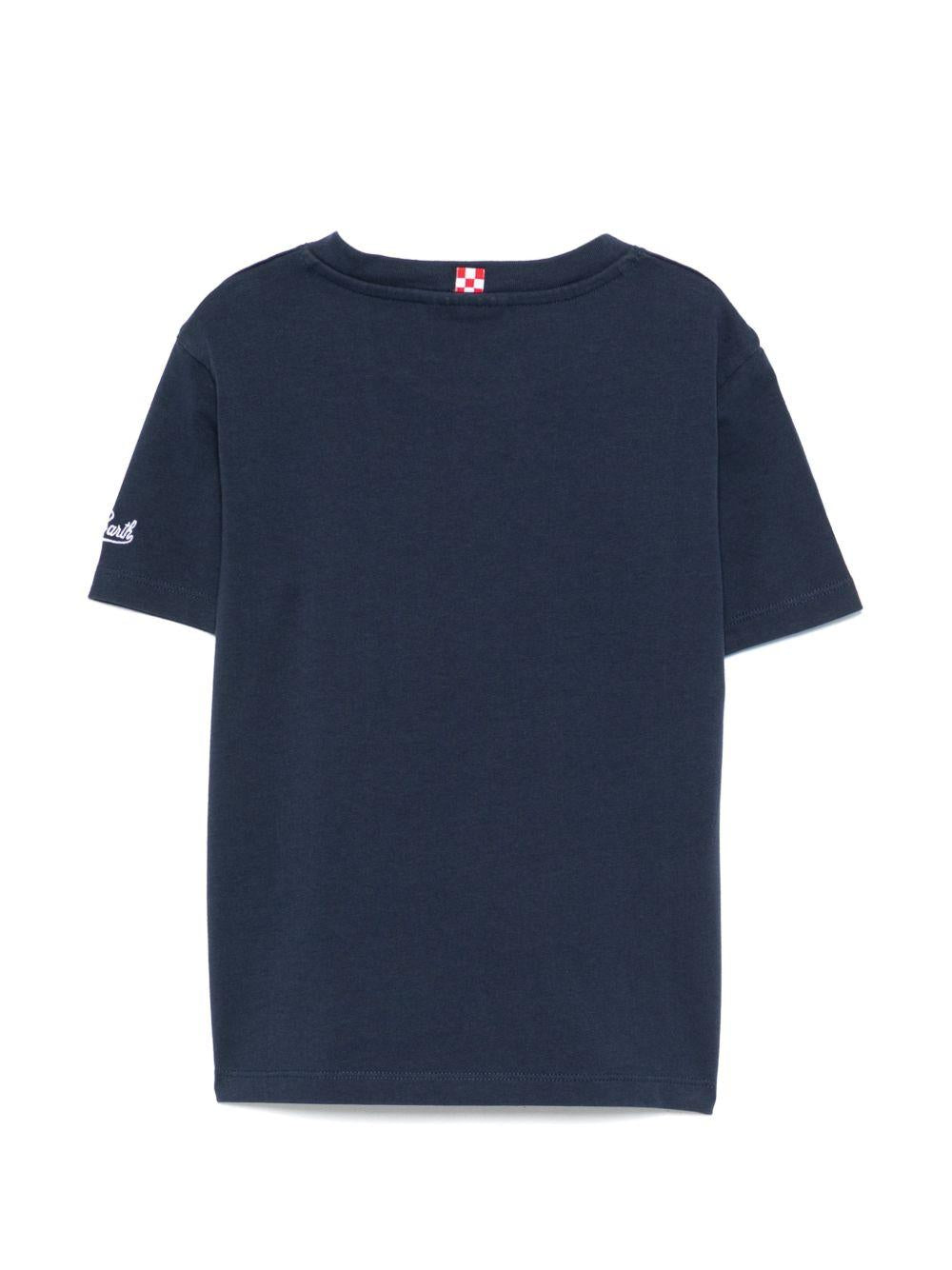 T-shirt in cotone con stampa granchio DNV0001 00291L MC2 SAINT BARTH KIDS 