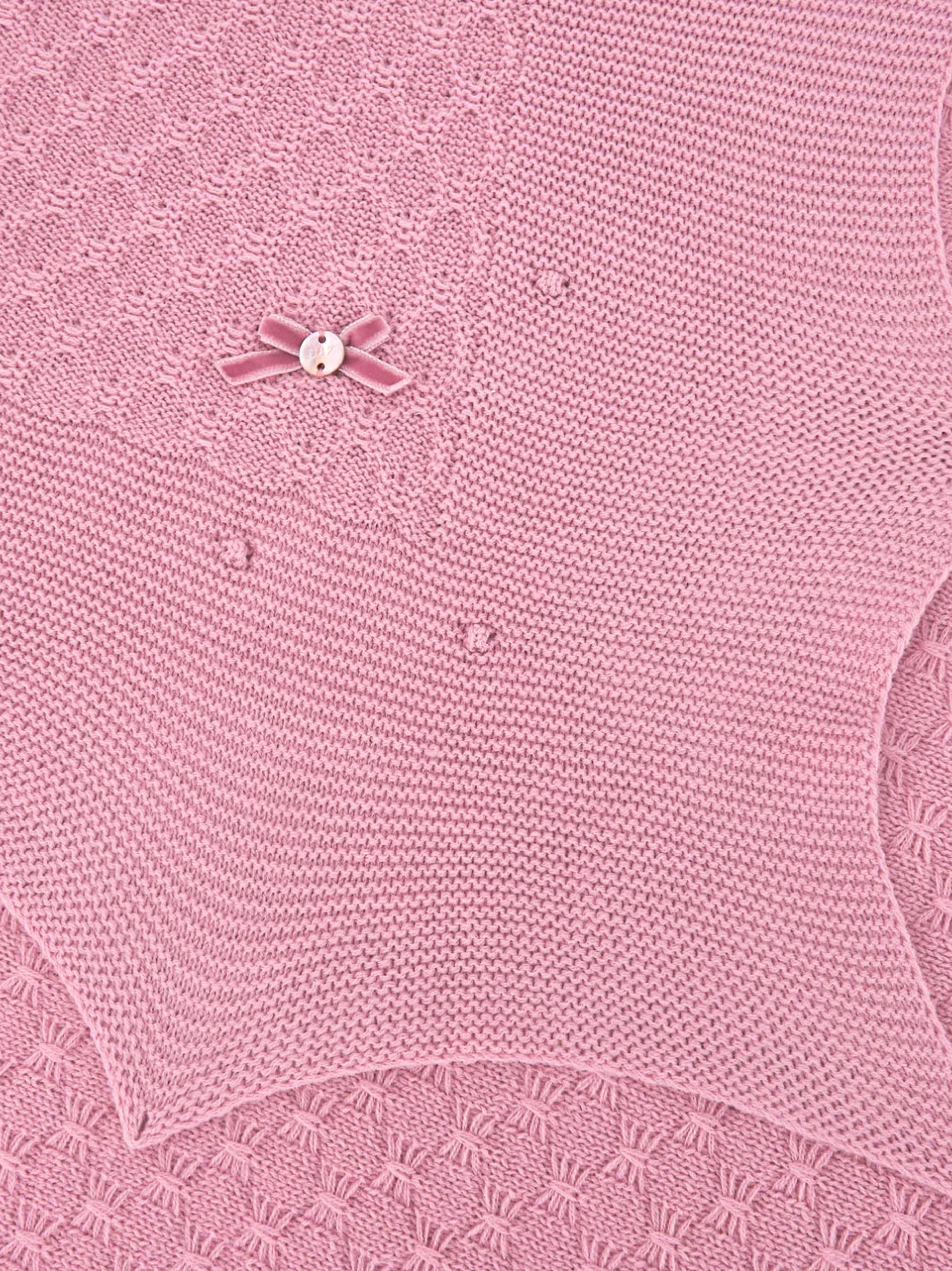 Coperta Dama in maglia rosa neonata 029111967 42 PAZ RODRIGUEZ KIDS 