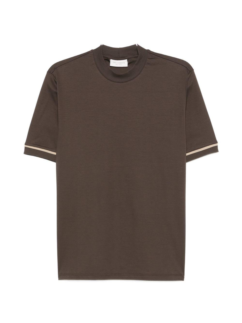 T-shirt in cotone girocollo XM4292 MORO YES LONDON 