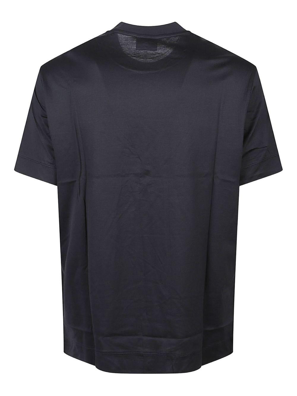 T-shirt blu con logo aquila in rilievo e collo a giro EM002963AF10761 UB118 EMPORIO ARMANI 