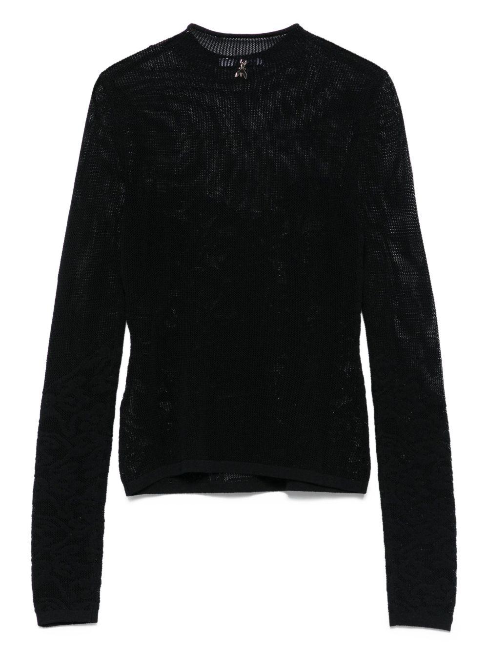 Maglione nero girocollo 8K0344K284 K103 PATRIZIA PEPE 