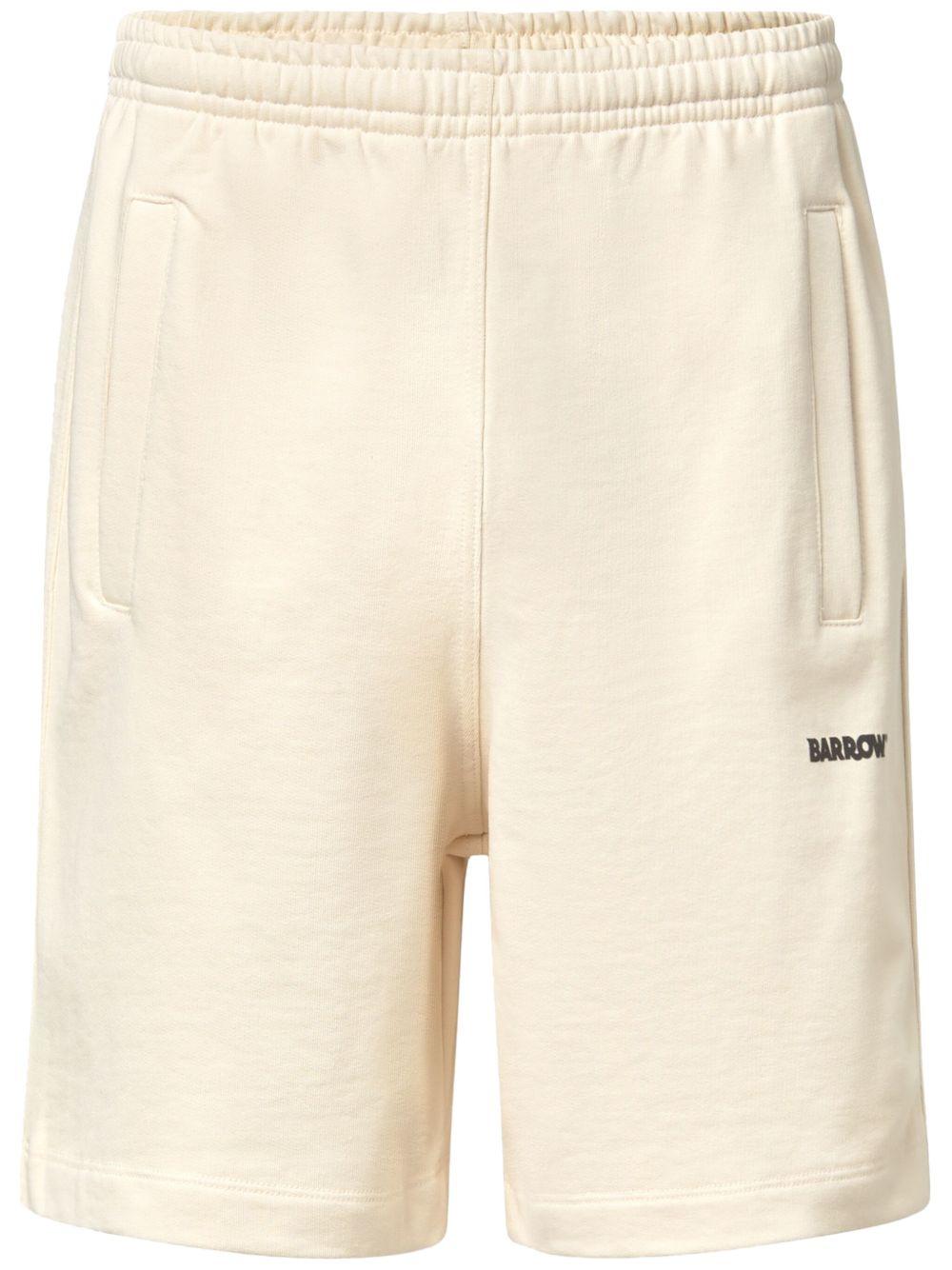 Bermuda vaniglia basic con logo