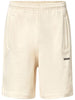 Bermuda vaniglia basic con logo