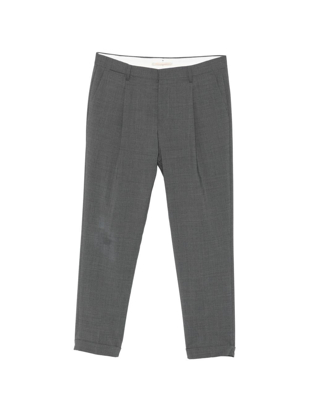 Pantaloni in lana con pieghe frontali TIBERIOS300082 00080 BRIGLIA 