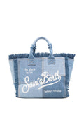Borsa mare in cotone con frange